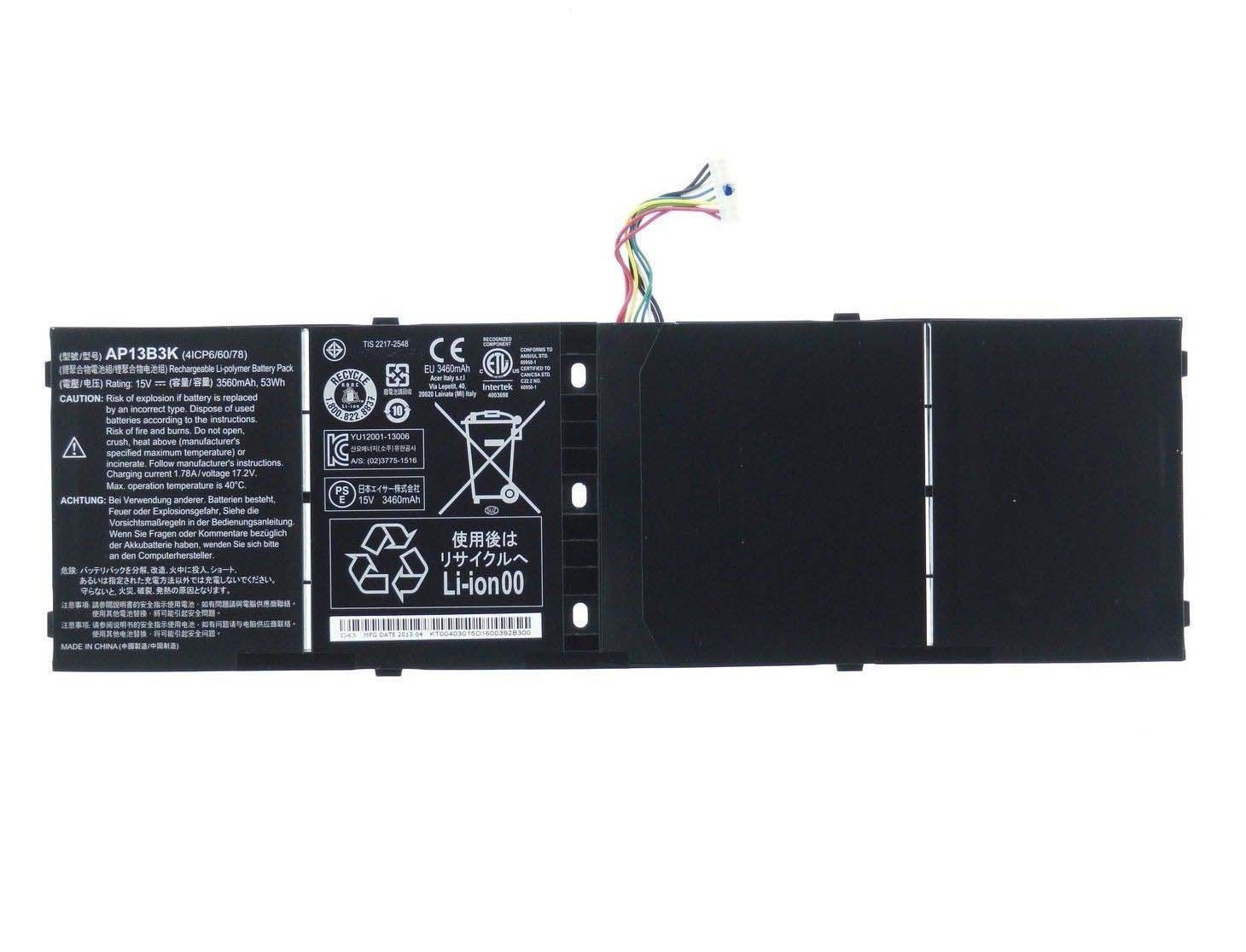 Original Batería Acer Aspire E1-572-6477 3560mAh 53Wh