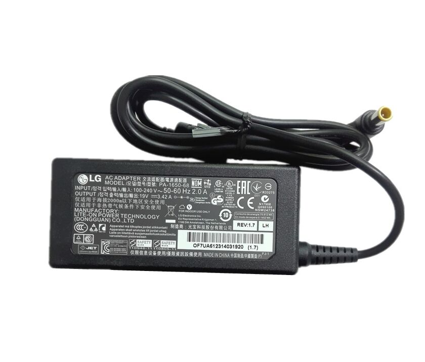 Original 65W AC Adaptador LG 21:9 UltraWide Monitor 34UB67 34UM67-B